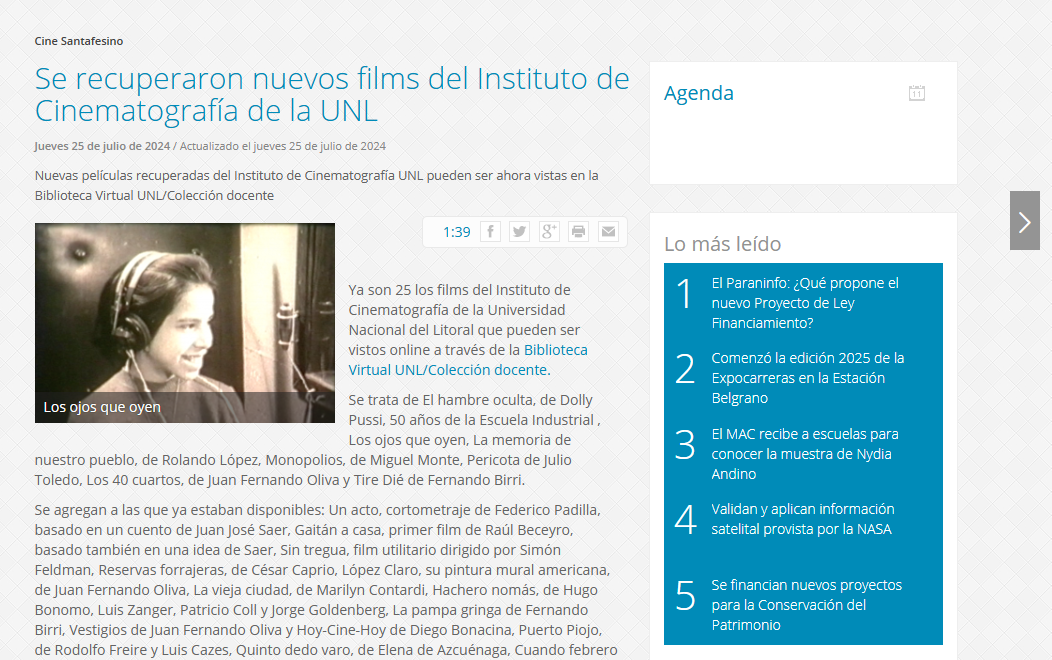 Ver documentales del Museo Histórico UNL